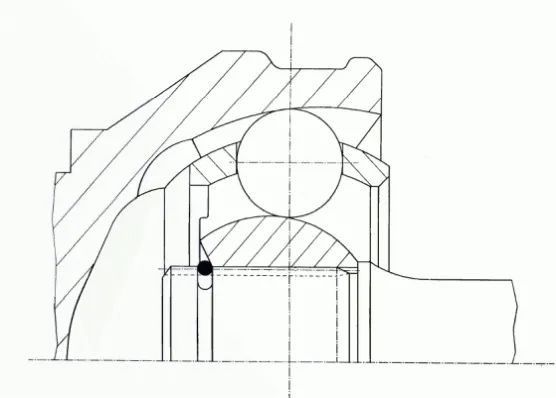 Przegub homokinetyczny przedni zewnętrzny 302963 Loebro