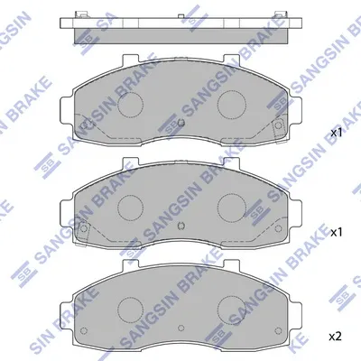 Klocki hamulcowe przednie tarczowe 0K72G3328Z Hyundai/Kia