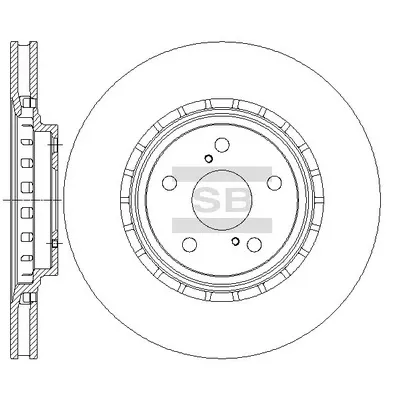 Tarcza hamulcowa przednia SD4034 Hi-q