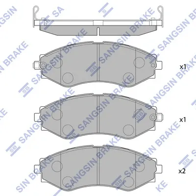 Klocki hamulcowe przednie tarczowe PS4511001 General Motors