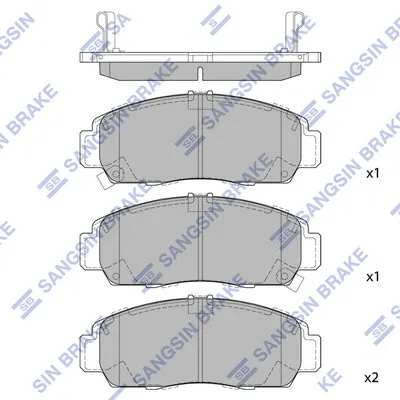 Klocki hamulcowe przednie tarczowe SP2114 Hi-q