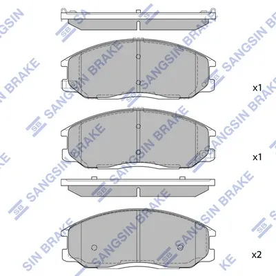 Klocki hamulcowe przednie tarczowe 581013AA40 Hyundai/Kia
