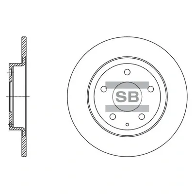 Tarcza hamulcowa tylna SD4423 Hi-q
