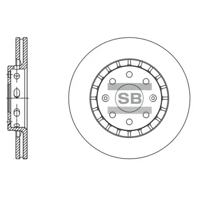 Tarcza hamulcowa przednia SD3056 Hi-q