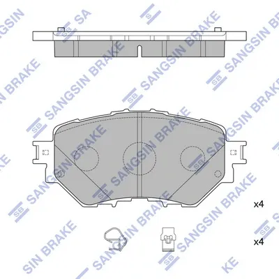 Klocki hamulcowe przednie tarczowe SP4123 Hi-q