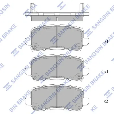 Okładziny (klocki) do hamulców tarczowych tylne Acura MDX III