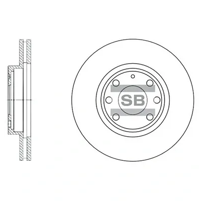 Tarcza hamulcowa przednia SD3012 Hi-q