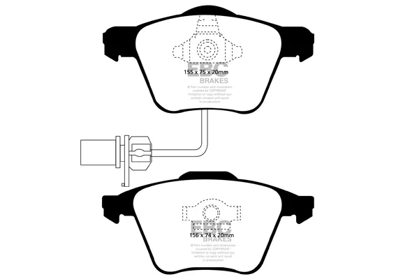 Klocki hamulcowe przednie tarczowe DP41495R EBC Brakes