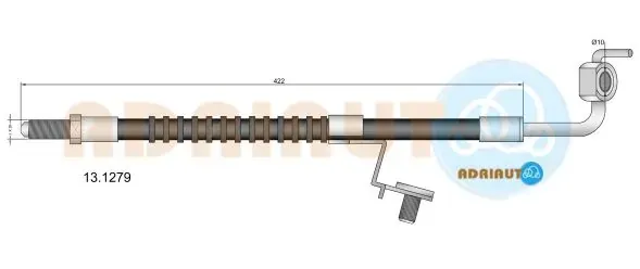 Przewód hamulcowy przedni 131279 Adriauto