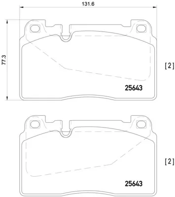 Klocki hamulcowe przednie tarczowe P85123 Brembo