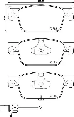 Klocki hamulcowe przednie tarczowe P85153 Brembo