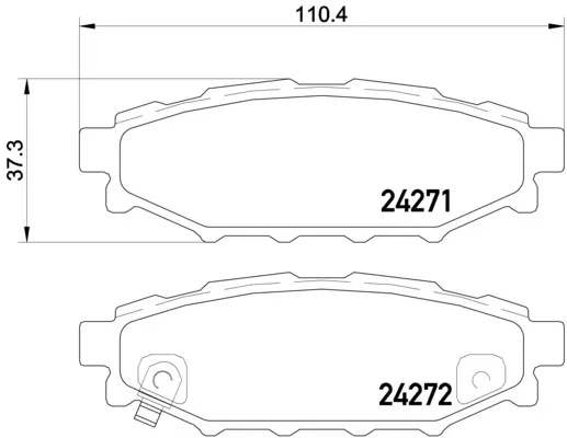 Okładziny (klocki) do hamulców tarczowych tylne P78020 Brembo