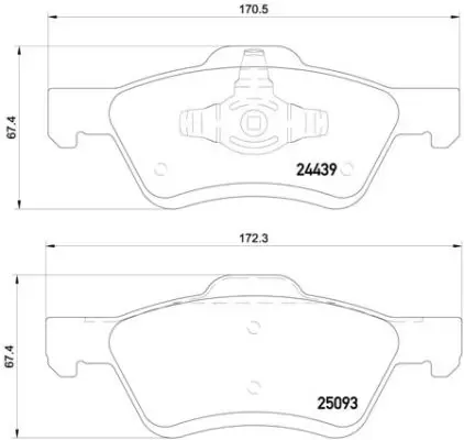 Klocki hamulcowe przednie tarczowe P24159 Brembo