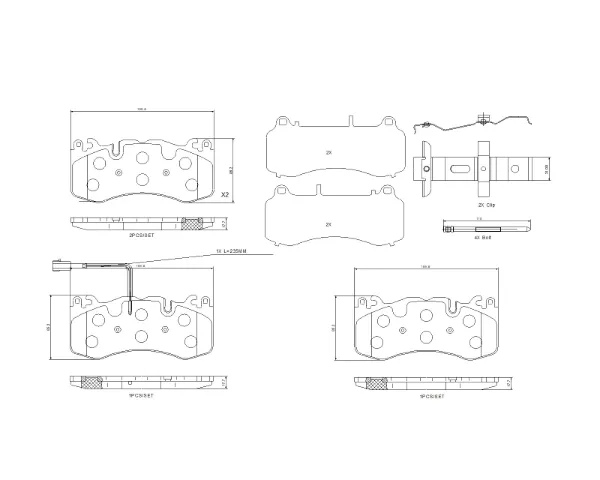 Klocki hamulcowe przednie tarczowe P48005 Brembo