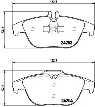 Okładziny (klocki) do hamulców tarczowych tylne P50068 Brembo