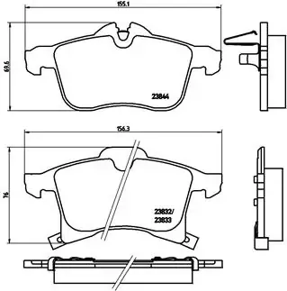 Klocki hamulcowe przednie tarczowe P59045 Brembo