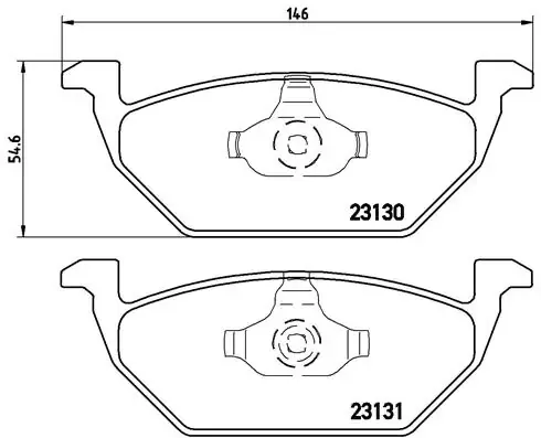 Klocki hamulcowe przednie tarczowe P85041 Brembo