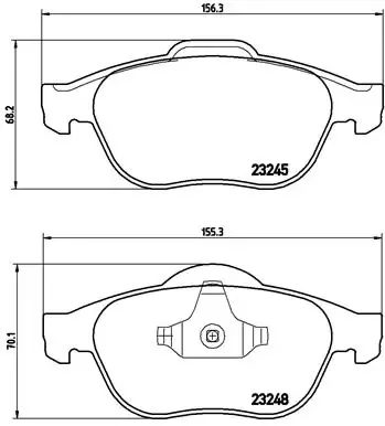 Klocki hamulcowe przednie tarczowe P68032 Brembo