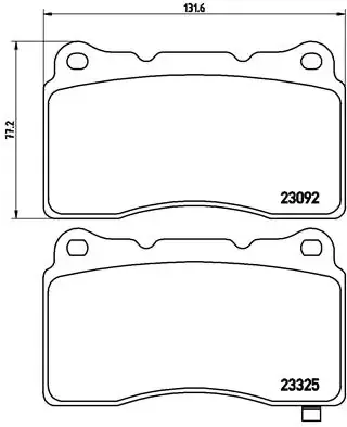 Klocki hamulcowe przednie tarczowe P54039 Brembo
