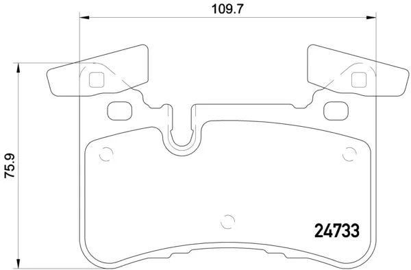 Okładziny (klocki) do hamulców tarczowych tylne P50110 Brembo