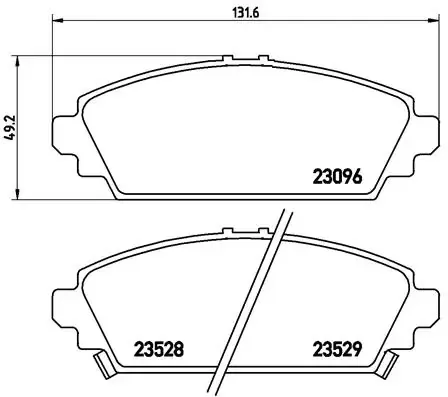 Klocki hamulcowe przednie tarczowe P28031 Brembo