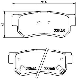 Okładziny (klocki) do hamulców tarczowych tylne P30014 Brembo