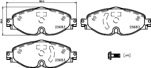 Klocki hamulcowe przednie tarczowe P85147 Brembo
