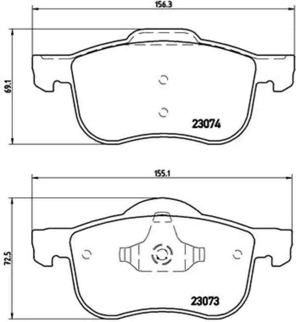 P86016 Brembo klocki hamulcowe przednie tarczowe