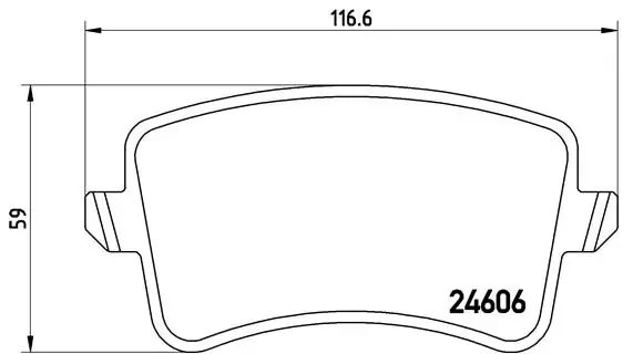 Okładziny (klocki) do hamulców tarczowych tylne P85099 Brembo