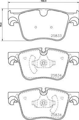 Klocki hamulcowe przednie tarczowe P61127 Brembo