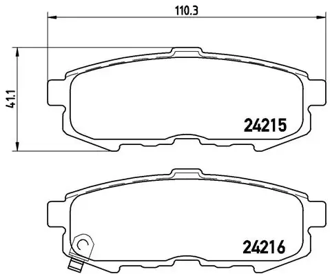 Okładziny (klocki) do hamulców tarczowych tylne P49042 Brembo