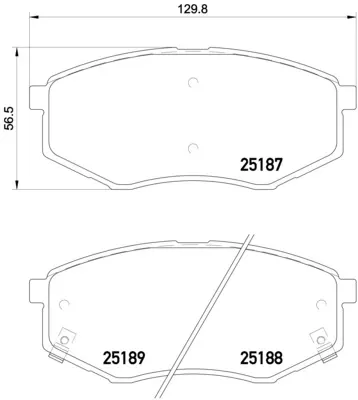 Klocki hamulcowe przednie tarczowe P30055 Brembo