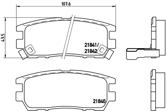 Okładziny (klocki) do hamulców tarczowych tylne P54018 Brembo