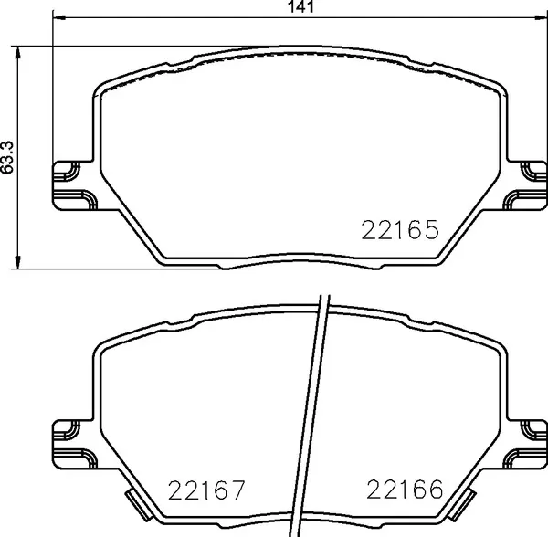 Klocki hamulcowe przednie tarczowe P23164 Brembo