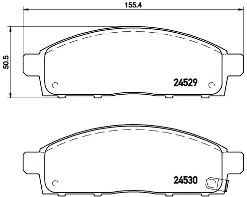 Klocki hamulcowe przednie tarczowe P54038 Brembo