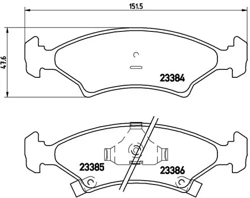 Klocki hamulcowe przednie tarczowe P30009 Brembo