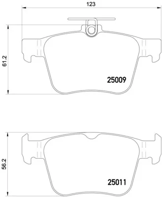 Okładziny (klocki) do hamulców tarczowych tylne P85124 Brembo