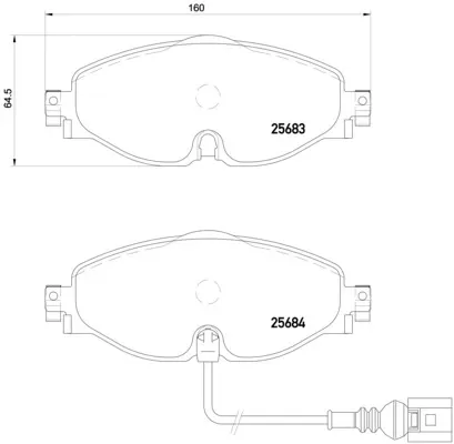 Klocki hamulcowe przednie tarczowe P85126 Brembo