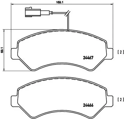 Klocki hamulcowe przednie tarczowe P23136 Brembo