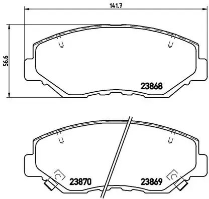 Klocki hamulcowe przednie tarczowe P28035 Brembo