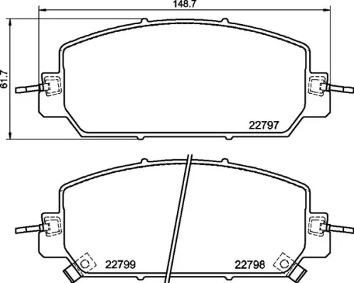 Klocki hamulcowe przednie tarczowe P28098 Brembo