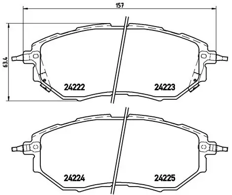 Klocki hamulcowe przednie tarczowe P78017 Brembo