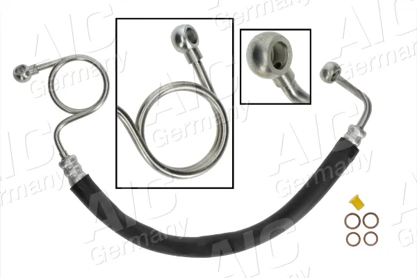 Przewód hydraulicznego układu wspomagania wysokiego ciśnienia, od pompy do maglownicy (mechanizmu) Audi 90 B3