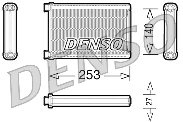 Chłodnica nagrzewnicy (ogrzewacza) DRR05005 Denso