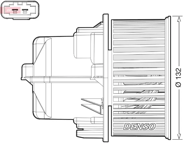 Silniczek wentylatora nagrzewnicy (ogrzewacza wnętrza) DEA33002 Denso