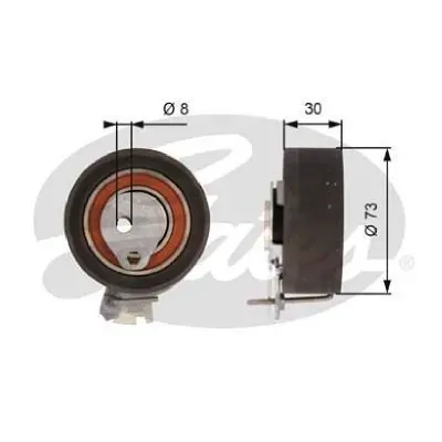 Rolka napinacza paska rozrządu T43157 Gates