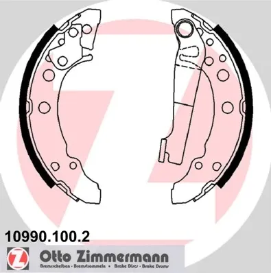 Klocki hamulcowe tylne bębnowe 109901002 Zimmermann