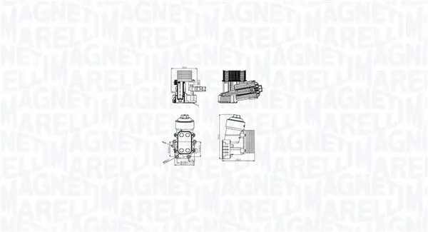Obudowa filtra oleju 350300003400 Magneti Marelli