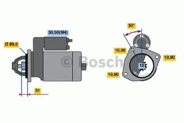 Rozrusznik 0986020070 Bosch
