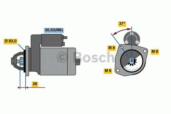 Rozrusznik 0986023120 Bosch